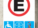 Placa de Estacionamento PCD | Cadeirante | Idosos 60+ | Autista | Gestante | Veículos Elétricos