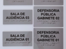 Placa Tátil Braille Acrílico