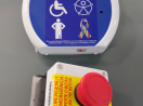 Alarme Audiovisual e Acionador Com Fio Para Sanitário Banheiro e Vestiário