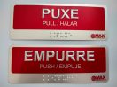 Placa Puxe Empurre Com Braille Autoadesiva