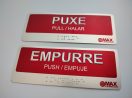 Placa Puxe Empurre Com Braille Autoadesiva
