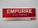 Placa Puxe Empurre Com Braille Autoadesiva