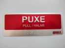 Placa Puxe Empurre Com Braille Autoadesiva